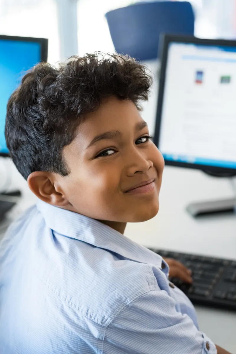 Student Looking At School Website